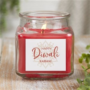 Diwali Personalized 10 oz. Cinnamon Spice Candle Jar - 43169-10CS