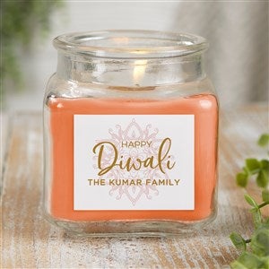 Diwali Personalized 10 oz. Pumpkin Spice Candle Jar - 43169-10PS
