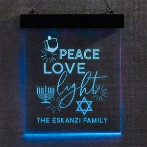 Hanukkah Words Personalized LED Hanging Sign - 43186