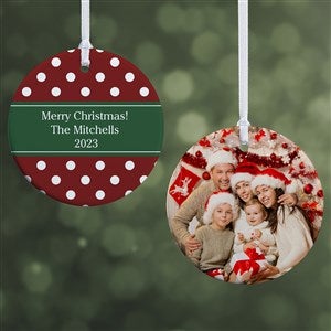 Christmas Custom Pattern Personalized Ornament- 2.85 Glossy - 2 Sided - 43210-2S