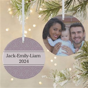 Christmas Custom Pattern Personalized Ornament-3.75" Matte - 2 Sided - 43210-2L