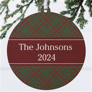 Christmas Custom Pattern Personalized Ornament-3.75" Wood - 1 Sided - 43210-1W