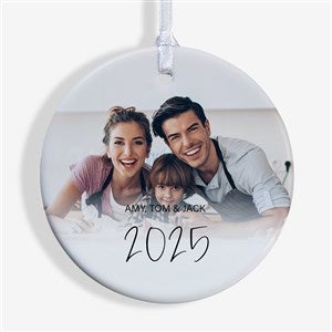 Script Family Photo Personalized Ornament - Small - Glossy - 43214-1S