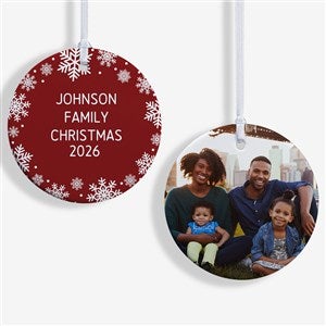 Snowflake Personalized Photo Christmas Ornament - Glossy - 2 Sided - 43228-2S