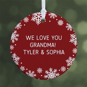 Snowflake Personalized Christmas Ornament- 2.85" Glossy - 1 Sided - 43228-1S