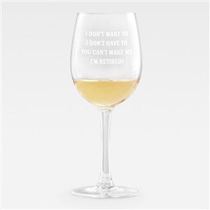 Personalized Retirement Message White Wine Glass - 43273-W