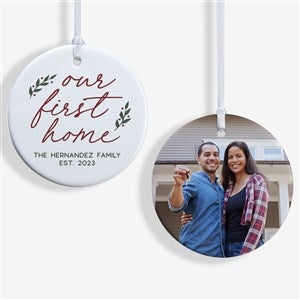Our First Home Personalized Christmas Ornament- 2.85 Glossy - 2 Sided - 43303-2S