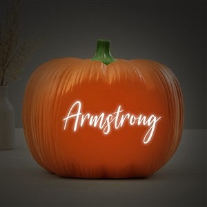 Modern Cursive Name Personalized Light Up Resin Pumpkin - 43330