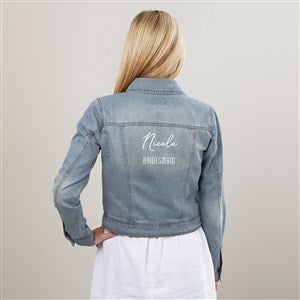 Bridal Party Embroidered Jean Jacket - 43332