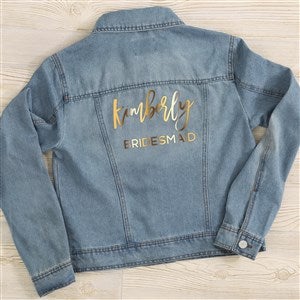 Metallic Foil Bridal Party Personalized Jean Jacket - 43333