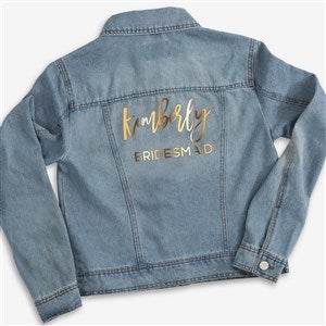 Metallic Foil Bridal Party Personalized Jean Jacket - 43333