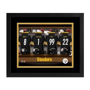 Pittsburgh Steelers NFL Personalized Locker Room Print - 43338D