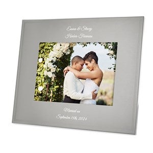 Engraved Wedding Tremont Gunmetal 5x7 Picture Frame- Horizontal/Landscape - 43384-H