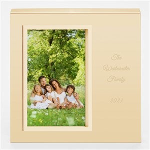 Engraved Family Gold Uptown 4x6 Picture Frame- Vertical/Portrait - 43389-V
