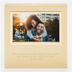 Engraved Religious Gold Uptown 4x6 Picture Frame- Horizontal/Landscape - 43393-H