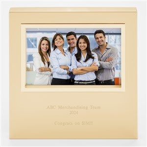 Engraved Office Gold Uptown 4x6 Picture Frame- Horizontal/Landscape - 43395-H