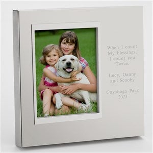 Engraved Religious Silver Uptown 4x6 Picture Frame- Vertical/Portrait - 43399-V