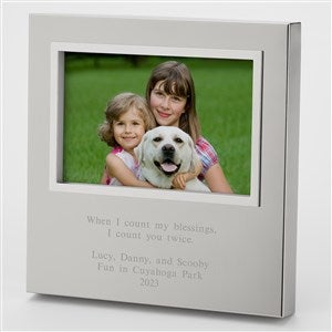Engraved Religious Silver Uptown 4x6 Picture Frame- Horizontal/Landscape - 43399-H