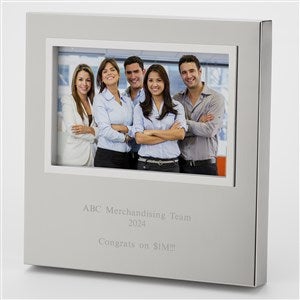 Engraved Office Silver Uptown 4x6 Picture Frame- Horizontal/Landscape - 43402-H