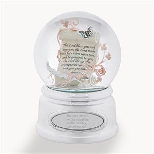 Engraved Memorial Scroll Snow Globe - 43423