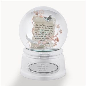 Engraved Prayer Scroll Snow Globe for Mom - 43424