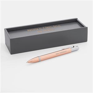 Engraved Employee Rose Gold/Silver Pen and Box - 43491