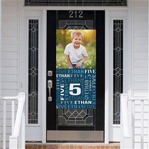 Repeating Birthday Personalized Photo Door Banner - 43562