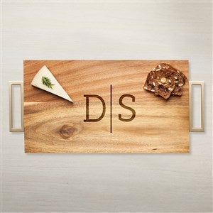 Personalized Acacia Wood Charcuterie Board - Rectangle - Monogram - 43596D-M