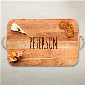 Personalized Name Acacia Wood Charcuterie Board - Rounded Rectangle - 43598D