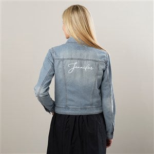 Classic Name Embroidered Jean Jacket