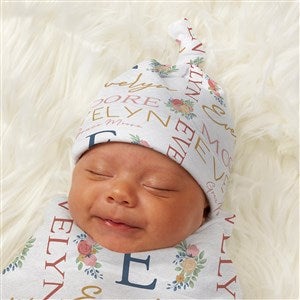 Blooming Baby Girl Personalized Top Knot Hat - 43662