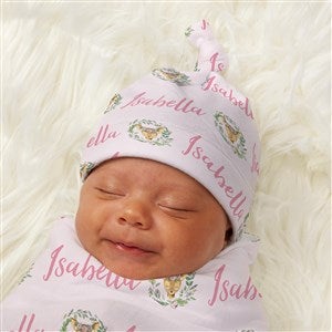 Woodland Floral Deer Personalized Top Knot Hat - 43700