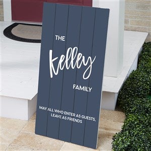 Bold Family Name Personalized Standing Wood Sign - 43709