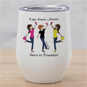 Cheers to Friendship philoSophies Personalized Insulated Wine Cup - 3 Friends - 43717-3