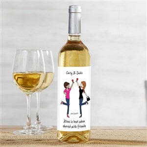 Cheers to Friendship philoSophies® Personalized Wine Label-2 Friends - 43721-2