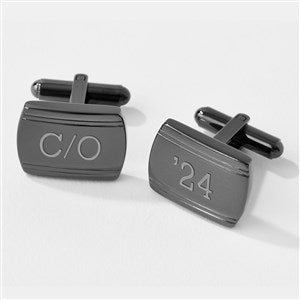 Engraved Graduation Gunmetal Cufflinks - 43740