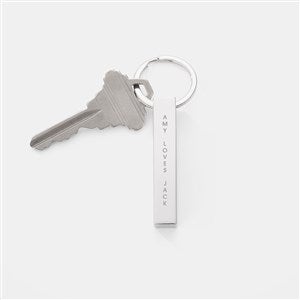 Engraved Romantic Vertical Bar Keychain - 43752