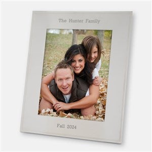 Tremont Engraved Family Silver Picture Frame - Vertical 8x10 - 43753-V