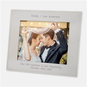 Tremont Engraved Silver Wedding Picture Frame - Horizontal 8x10 - 43754-H