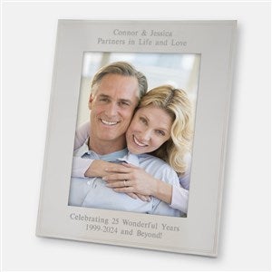 Tremont Engraved Silver Anniversary Picture Frame - Vertical 8x10 - 43755-V