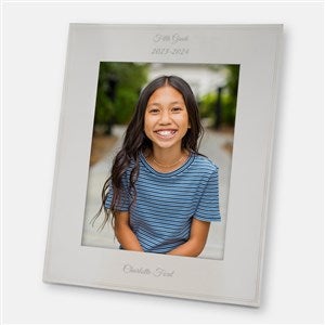 Engraved Tremont Silver School 8x10 Picture Frame - Vertical/Portrait - 43758-V