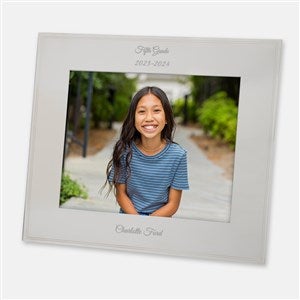 Engraved Tremont Silver School 8x10 Picture Frame - Horizontal/Landscape - 43758-H