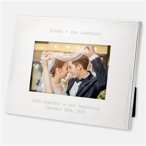 Tremont Personalized Silver Wedding Picture Frame - Horizontal 5x7 - 43765-H
