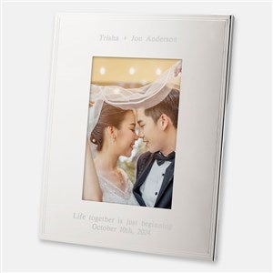 Tremont Personalized Silver Wedding Picture Frame - Vertical 5x7 - 43765-V