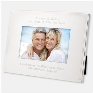 Tremont Personalized Silver Anniversary Picture Frame - Horizontal 5x7 - 43766-H