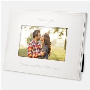Tremont Engraved Engagement Silver Picture Frame - Horizontal 5x7 - 43767-H