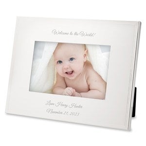 New Baby Personalized Tremont Silver 4x6 Picture Frame - Horizontal - 43773-H