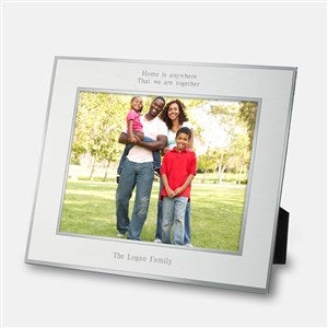 Personalized Flat Iron Silver Family Picture Frame - Horizontal 8x10 - 43777-H