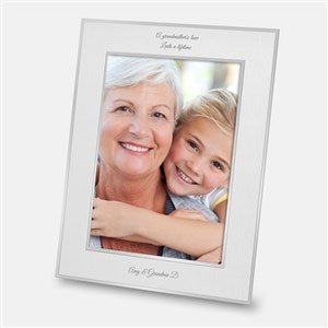 Personalized Grandparents Flat Iron Silver Picture Frame - Vertical 8x10 - 43780-V