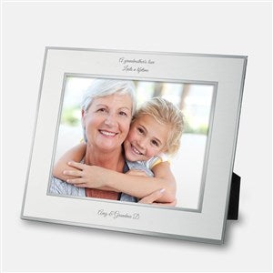 Personalized Grandparents Flat Iron Silver Picture Frame - Horizontal 8x10 - 43780-H